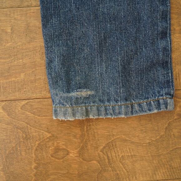 Rocawear Jeans Kids 5 Blue Denim Embroidered Pocket Straight Leg 5 Pocket Preppy - Picture 9 of 10